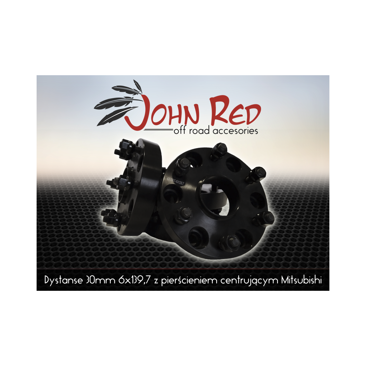 Dystanse aluminiowe 30mm 6x139,7 z pierścieniem Mitsubishi